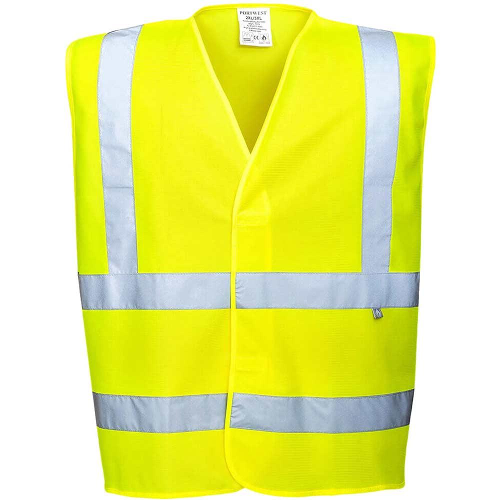 BizFlame Hi Vis Flame Retardant Treated Vest Yellow 2XL / 3XL