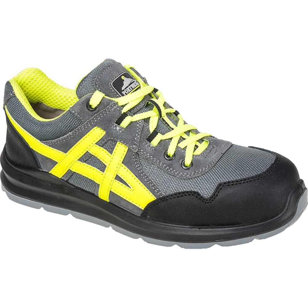 Portwest Steelite Mersey Safety Trainers Grey / Yellow Size 4