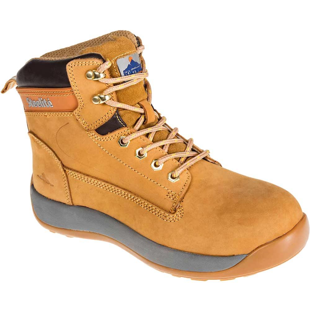 Portwest Steelite Constructo S3 HRO Nubuck Safety Boots Honey Size 6