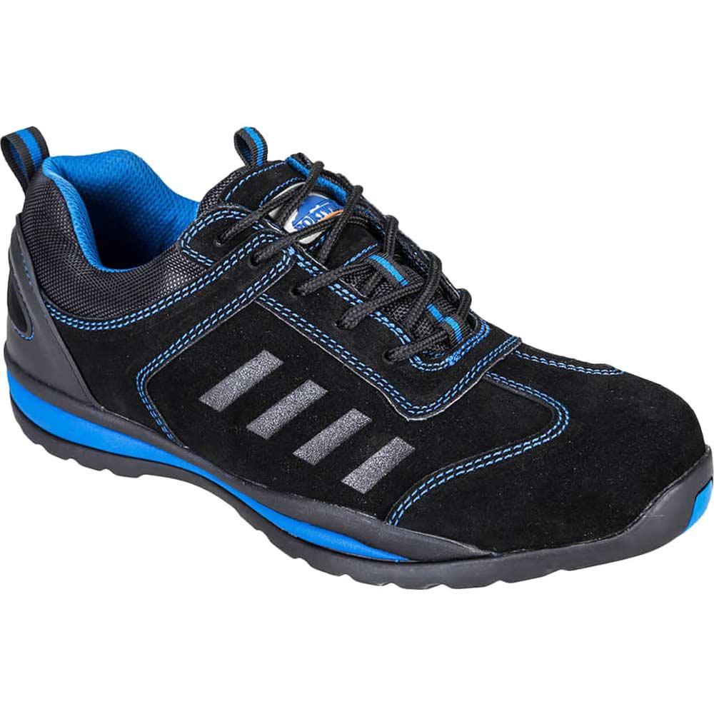 Portwest Steelite Lusum S1P HRO Safety Trainers Black / Blue Size 4