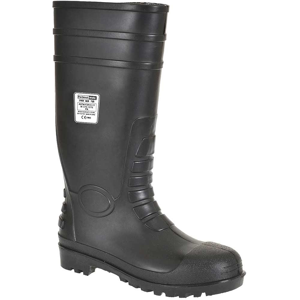 Portwest Total S5 Safety Wellington Boots Black Size 3