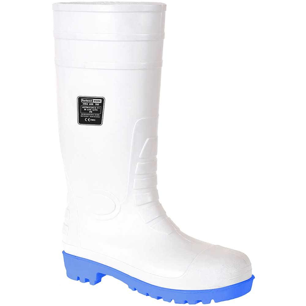 Portwest Total S5 Safety Wellington Boots White Size 10