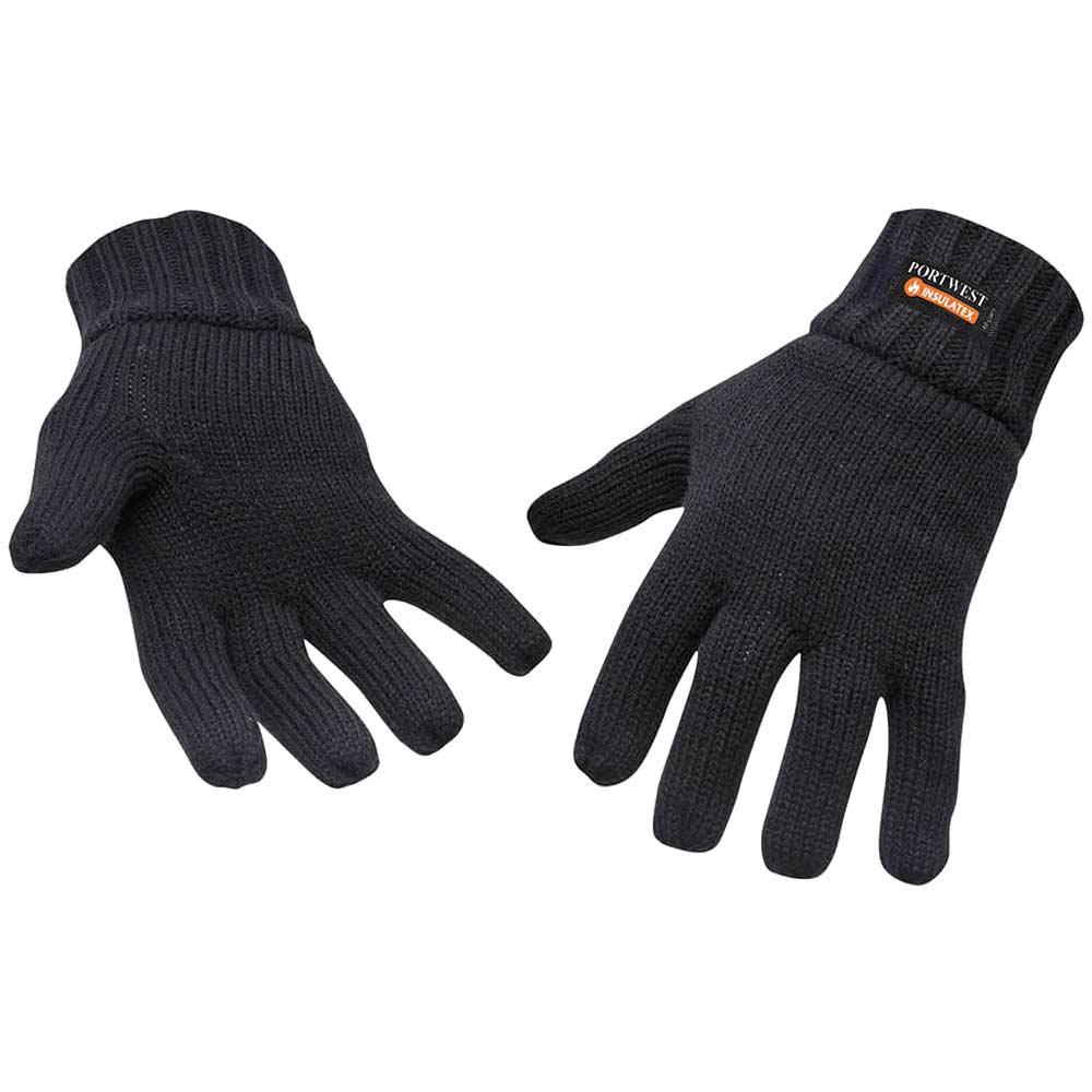 Portwest Insulatex Lined Knit Gloves Black One Size