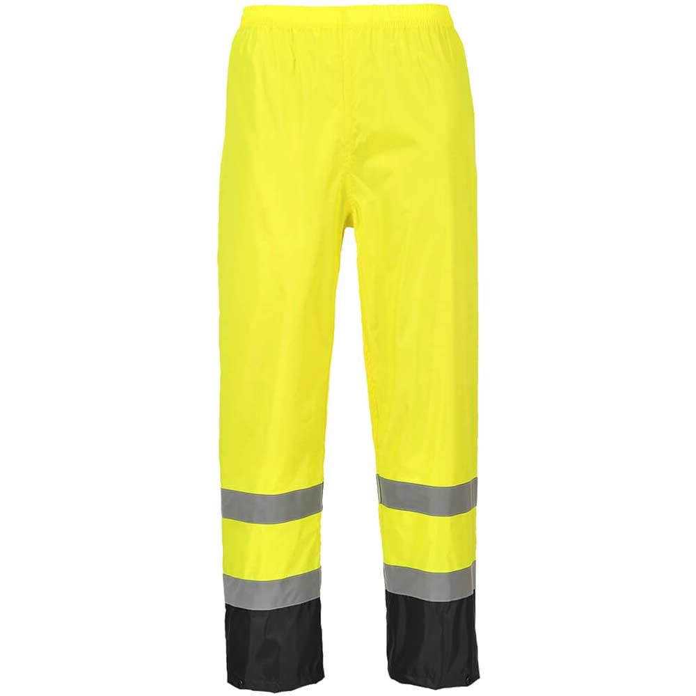 Classic Hi Vis Contrast Rain Trousers Yellow / Black M
