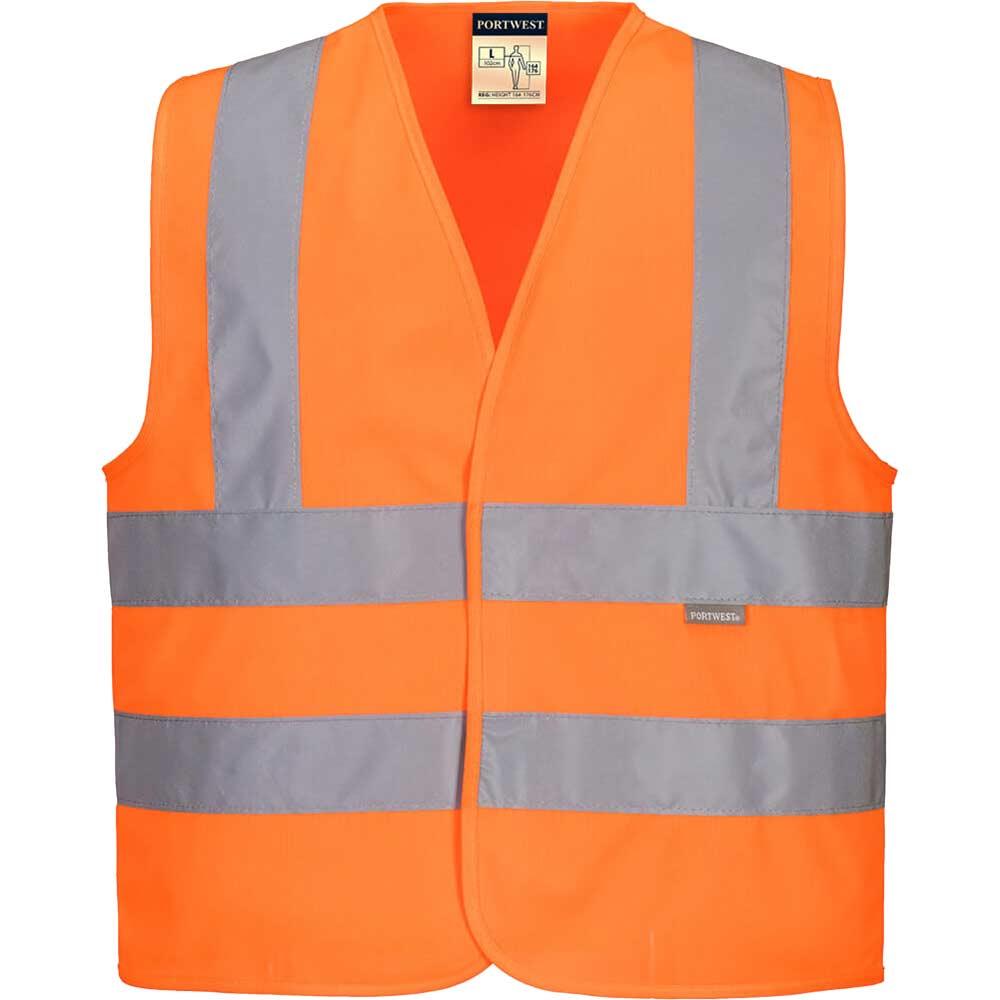 Portwest Junior Childrens Hi Vis Waistcoat Orange M
