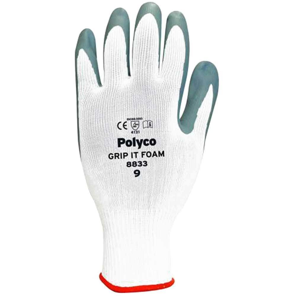 Polyco Grip It Foam Safety Nitrile Gloves L