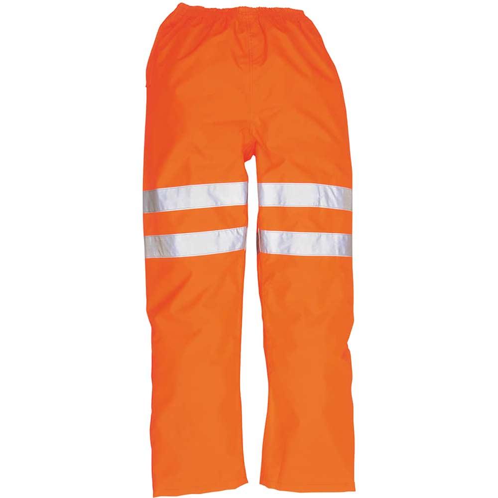 Oxford Weave 300D Class 2 GO/RT Hi Vis Traffic Trousers Orange M