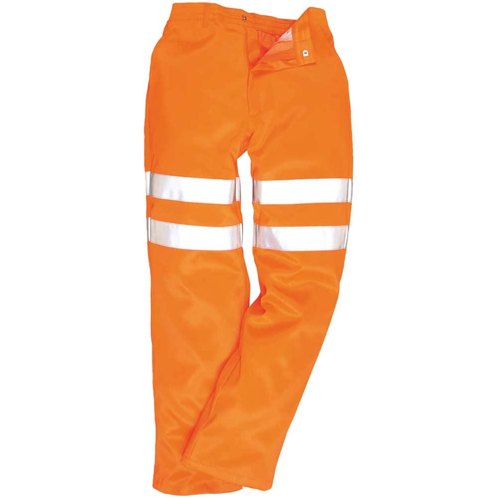 Portwest Polycotton Hi Vis Trousers Orange M 33"
