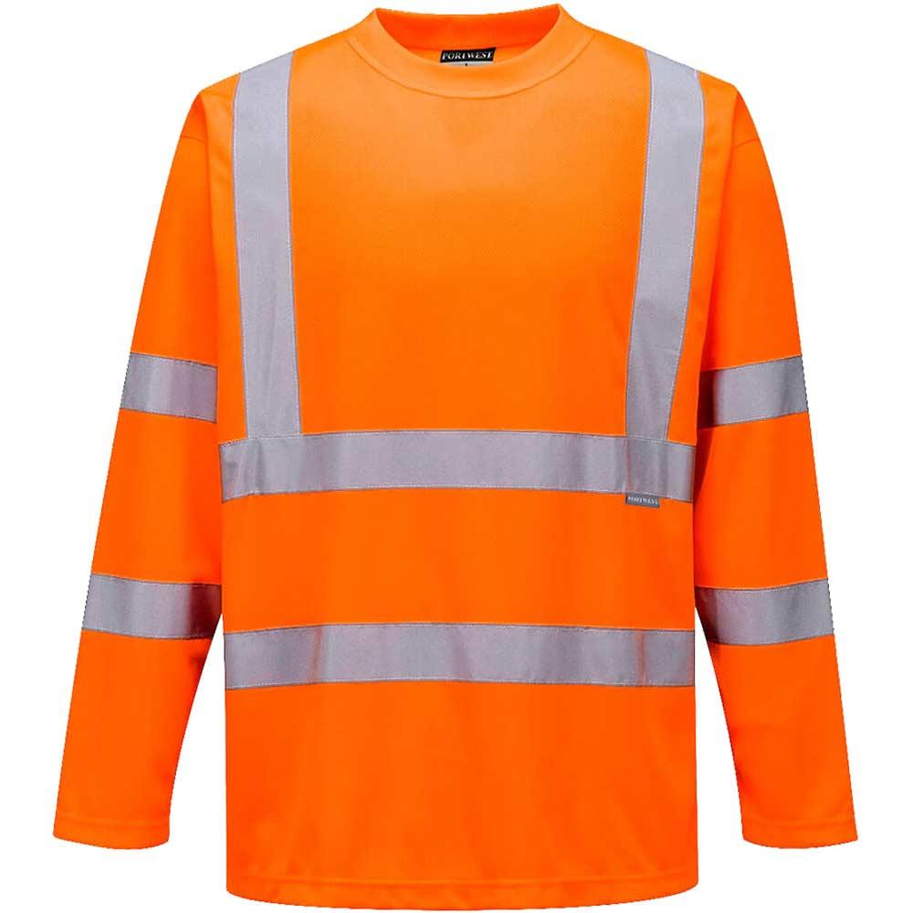 Portwest Hi Vis Long Sleeve T Shirt Orange M