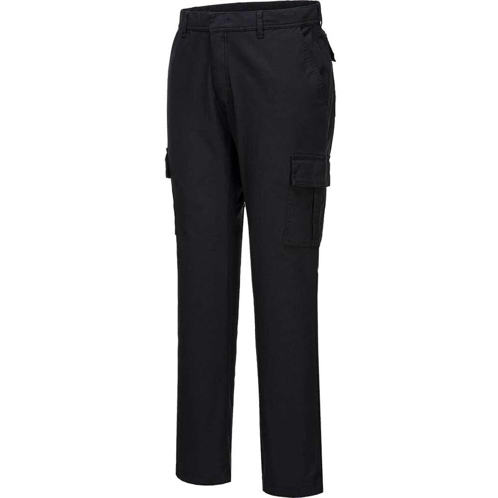 Portwest Stretch Slim Combat Trousers Black 44" 31"