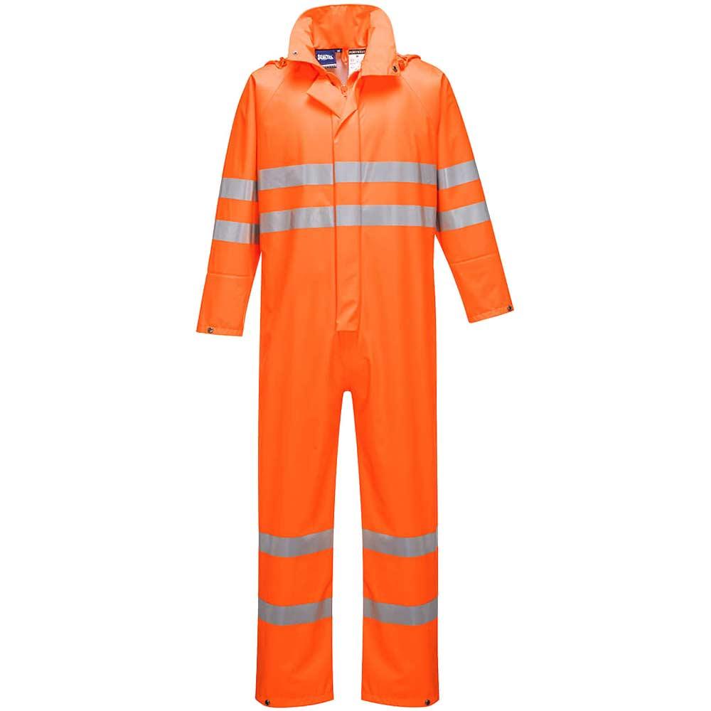 Sealtex Ultra Hi Vis Waterproof Rain Coverall Overall Orange 2XL