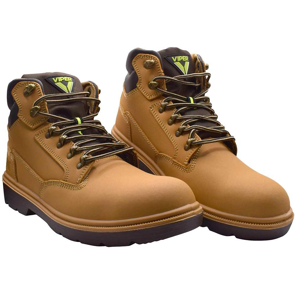Scan Desert Viper S3 Safety Work Boots Tan Size 3