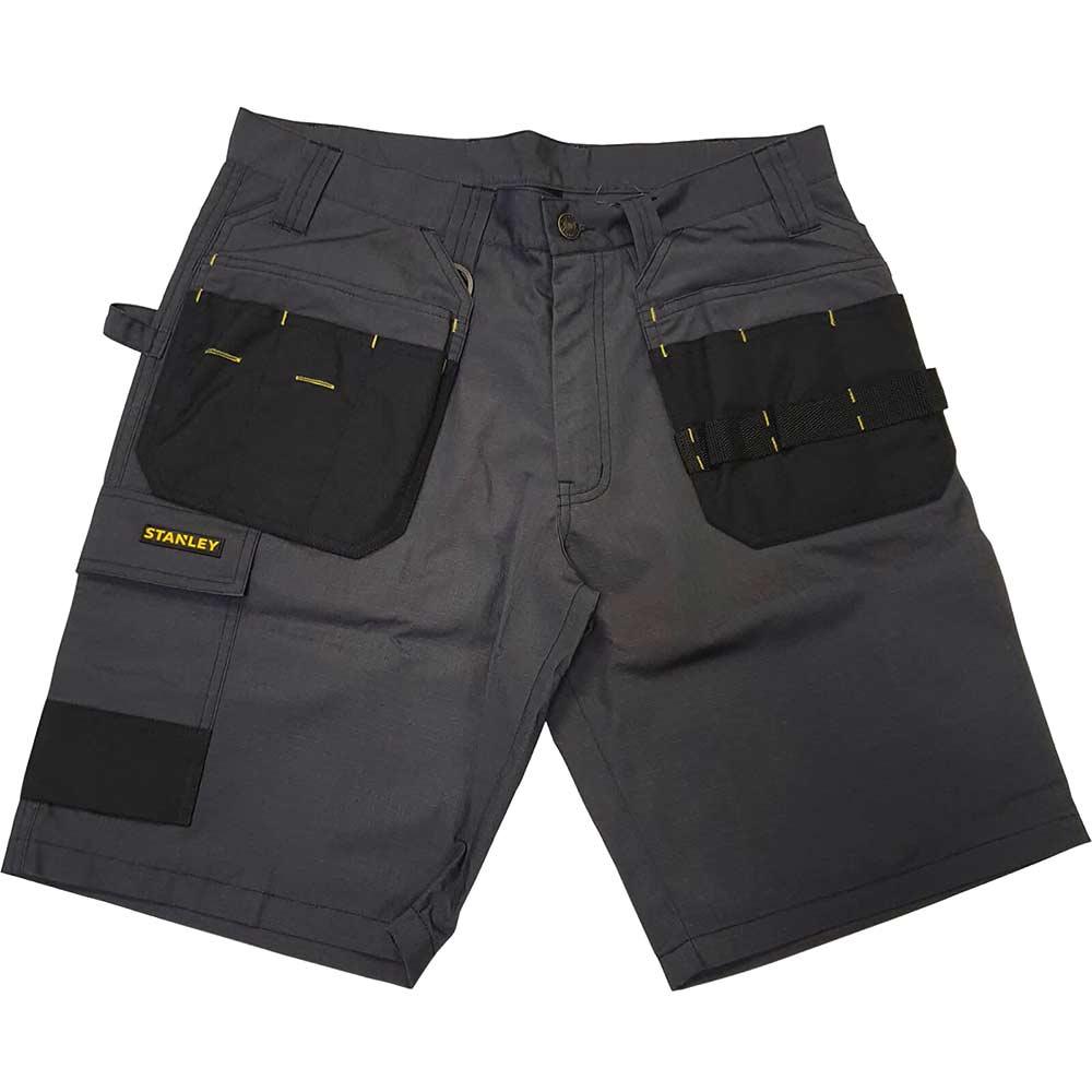 Stanley Mens Sedona Holster Pocket Work Shorts Grey / Black 32"