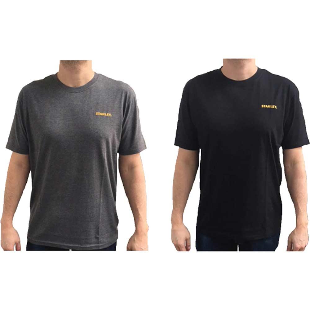 Stanley Mens T Shirt Twin Pack of 2 Grey / Black M