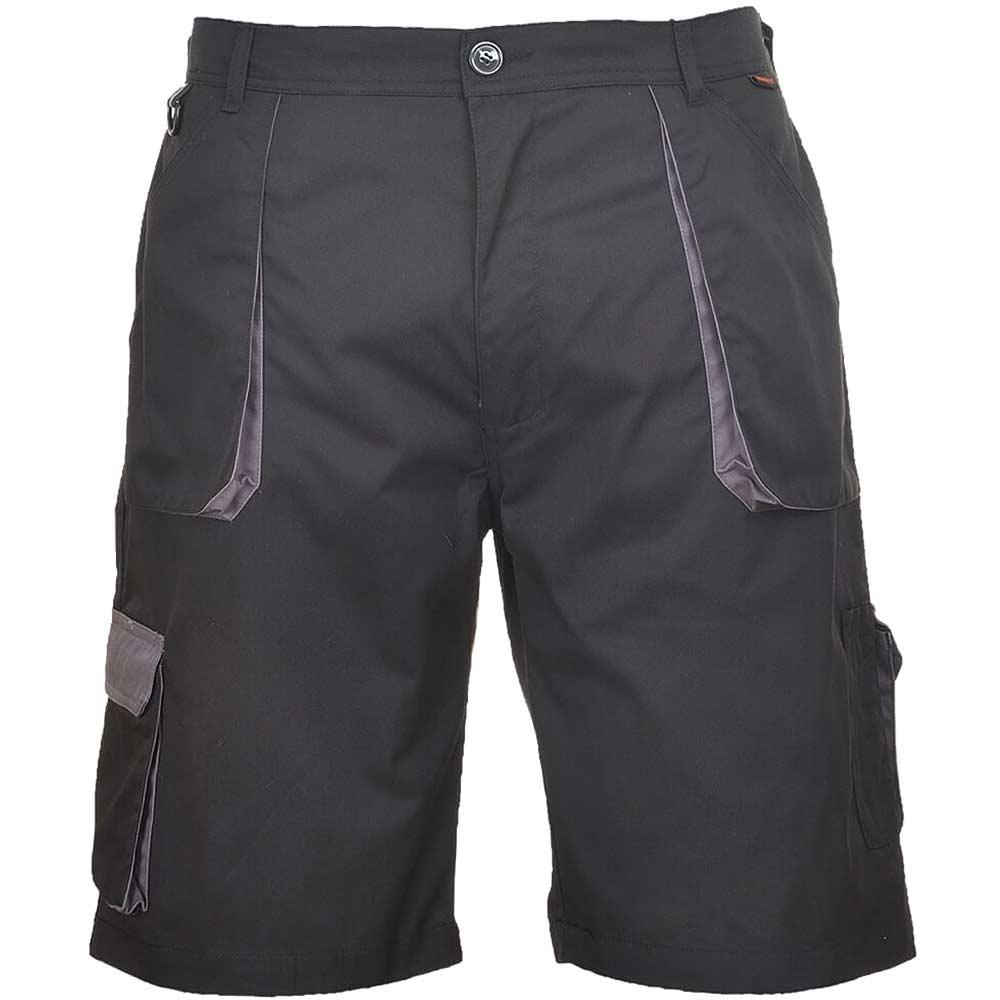 Portwest Mens Texo Contrast Work Shorts Black M
