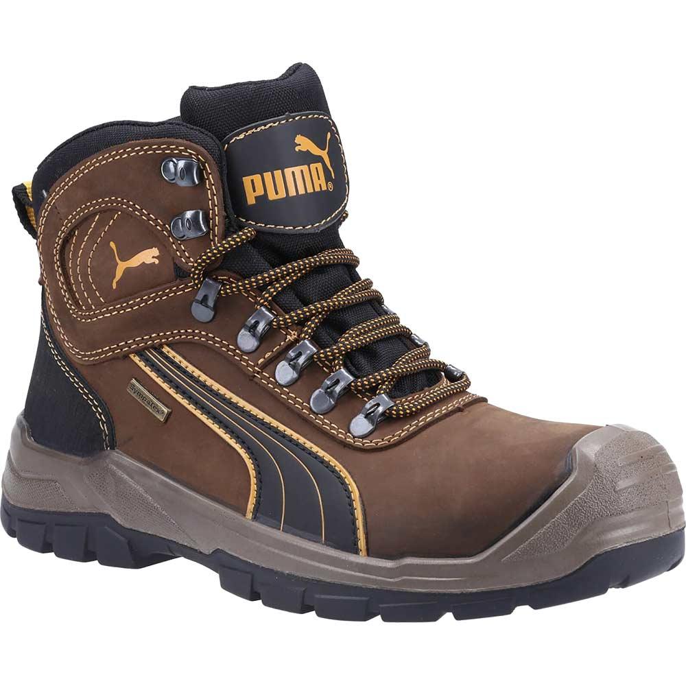 Puma Mens Sierra Nevada Mid Safety Boots Brown Size 10