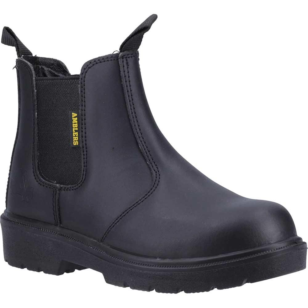 Amblers Mens Safety FS116 Dual Density Pull On Safety Dealer Boots Black Size 5