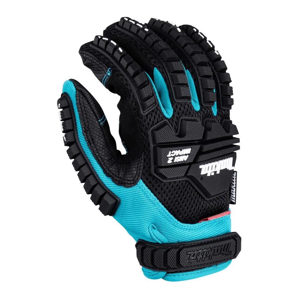Makita Advanced Impact ANSI2 Demolition Gloves Black / Blue XL Pack of 1