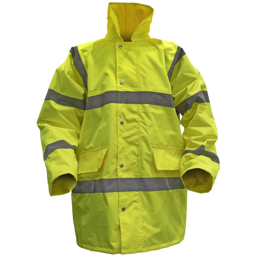 Sealey Quilted Lining Hi Vis Motorway Jacket Yellow L