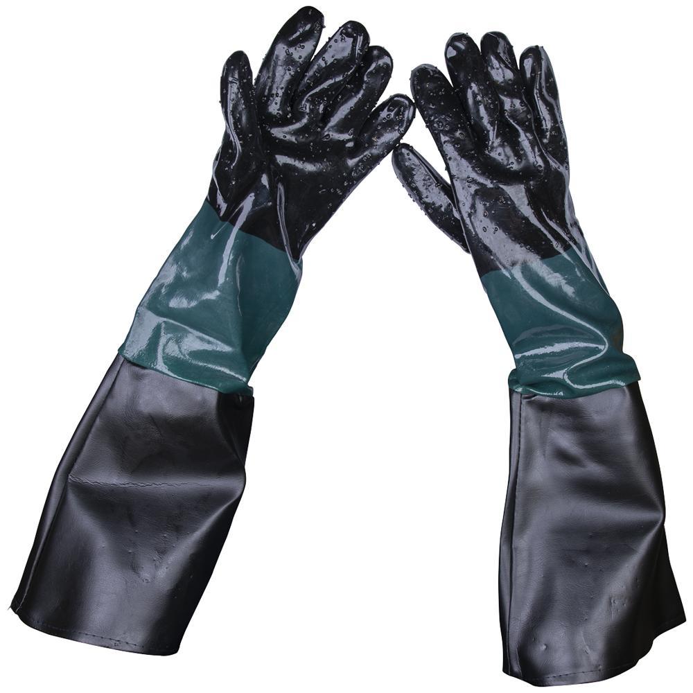 Sealey SSP41 Sand Blasting Gauntlets Long Cuff Gloves L