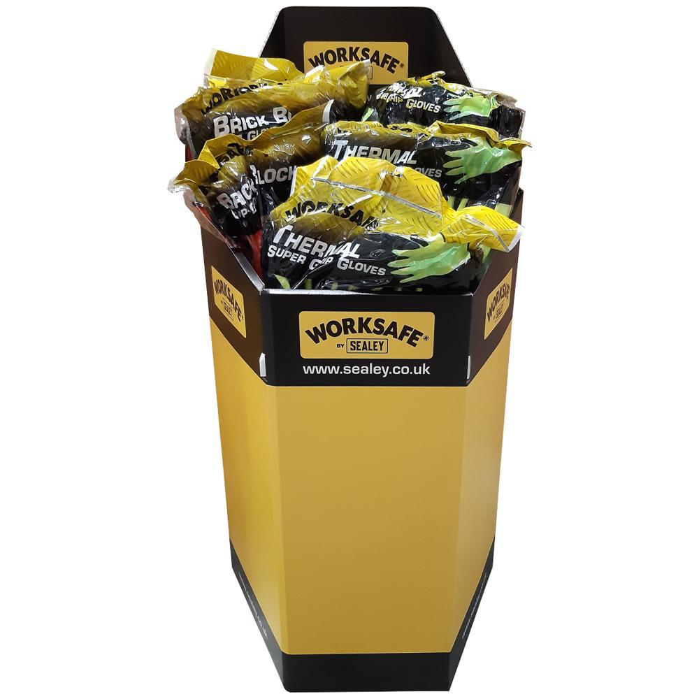 Sealey Worksafe Version 1 Dump Bin of Assorted Work Gloves Assorted Assorted