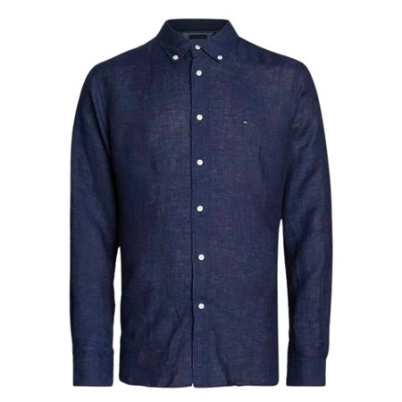 Tommy Hilfiger Pigment Dyed Linen Shirt - Navy - M