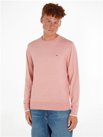 Tommy Hilfiger Mouline Organic Cotton Crew Sweater - Pink - XL