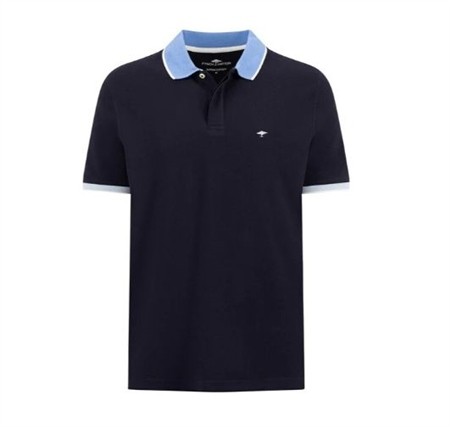 Fynch Hatton Polo Supima Colourblock - Navy - S