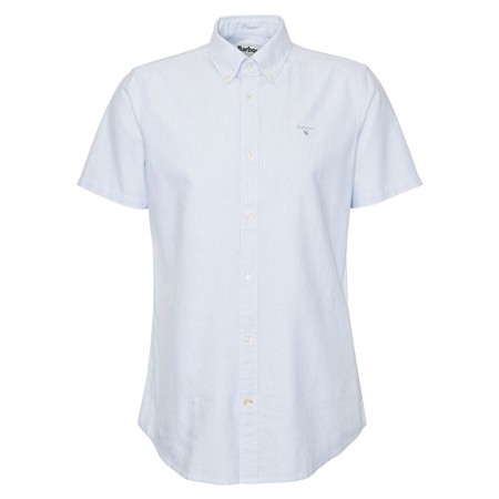 Barbour Striped Oxtown Short Sleeve Tailored Shirt - Blue - XL