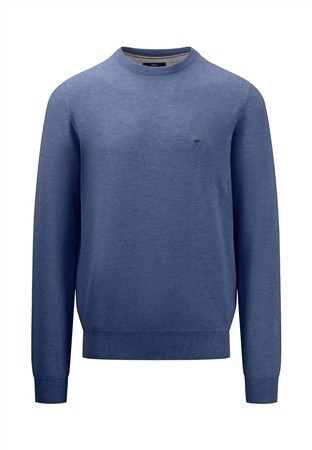 Fynch Hatton Crew Neck Sweater - Dark Navy - XL