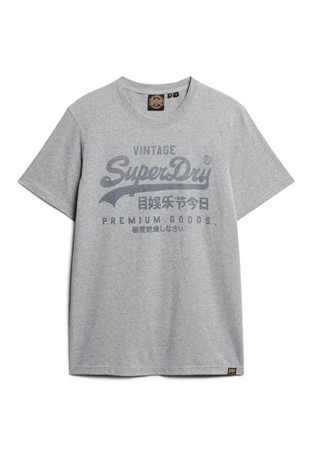 Superdry Classic Heritage Slim Fit T Shirt - Grey - S