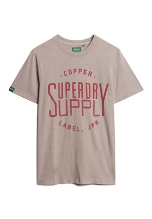 Superdry Copper Label Workwear Slim Fit T-shirt - Beige - XL