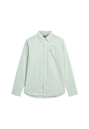 Superdry Cotton Long Sleeve Oxford Shirt - Green - L