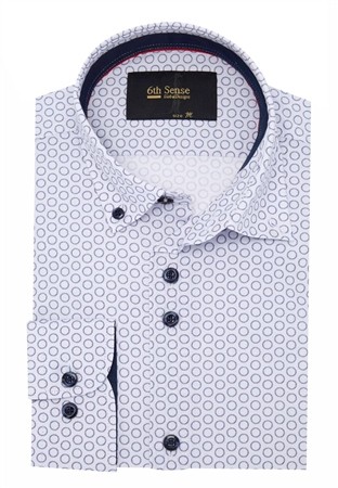 6th Sense Button Down Print Shirt - Prints - XL