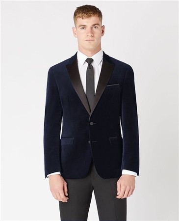 Remus Uomo Velvet Jacket - Dk Navy - 42L