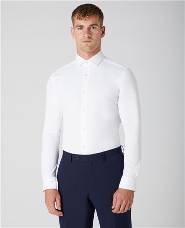 Remus Uomo Kirk Slim Fit Shirt - White - 17.5
