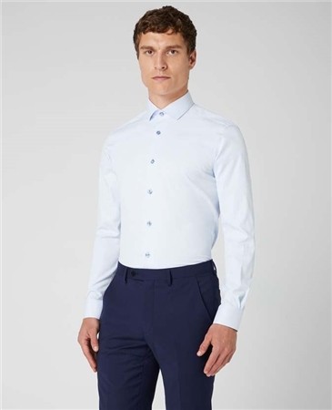 Remus Uomo Kirk Slim Fit Shirt - Blue - 16