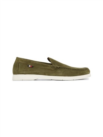 Tommy Hilfiger Casual Suede Loafer Shoes - Green - 41