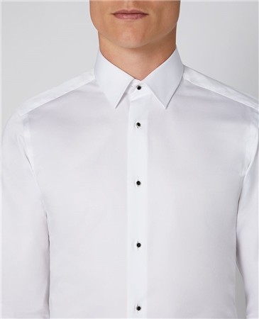 Remus Uomo Ashton Slim Double Cuff Shirt - White - 41