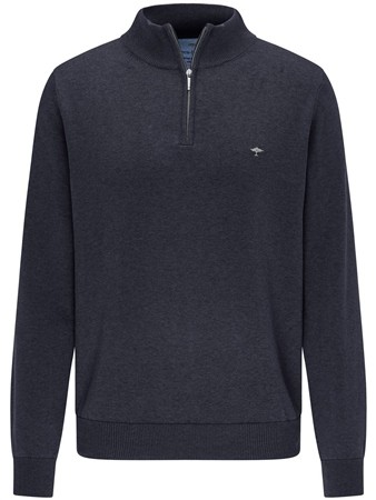 Fynch Hatton Troyer-Zip Sweater - Navy - M