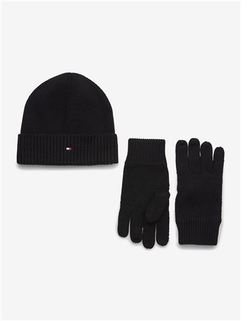Tommy Hilfiger Beanie And Glove Set - Black - 0