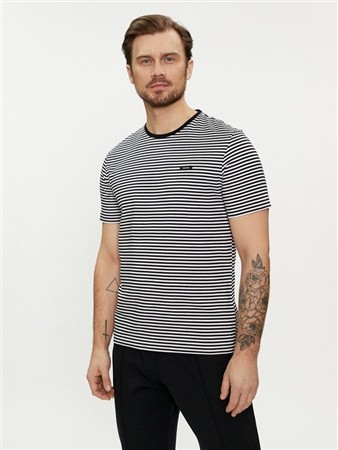 Calvin Klein Cotton Stripe T-Shirt - Black - S