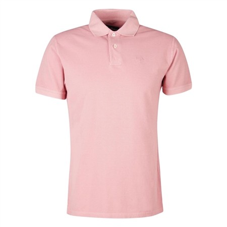 Barbour Washed Sports Polo - Pink - XL