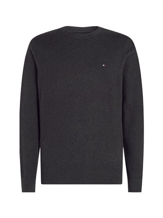 Tommy Hilfiger Crew Neck Jumper with Cashmere - Grey - 2XL