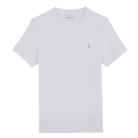 Farah Danny Organic Cotton Regular Fit T-shirt  - White - XL