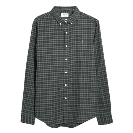 Farah Alban Check Shirt - Navy - M