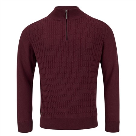6th Sense Diego 1/4 Zip Jumper - Wine - 2XL