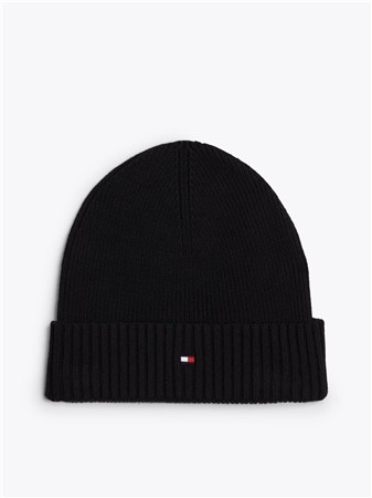 Tommy Hilfiger Flag Beanie with Cashmere - Black - One