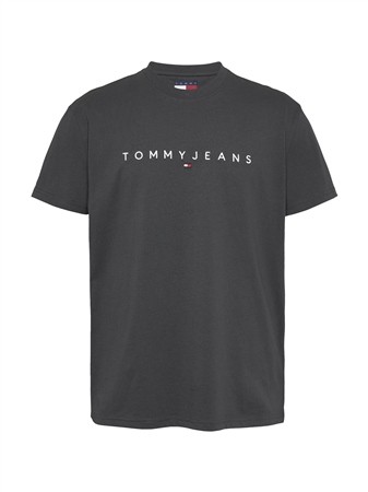 Tommy Jeans Regular Fit Linear Logo T-shirt - Black - L
