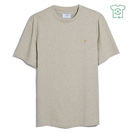 Farah Danny Organic Cotton Regular Fit T-shirt - Hazelnut Marl - L